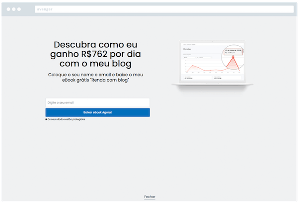 Tema WP Avenger possui popup de saída para captura de leads